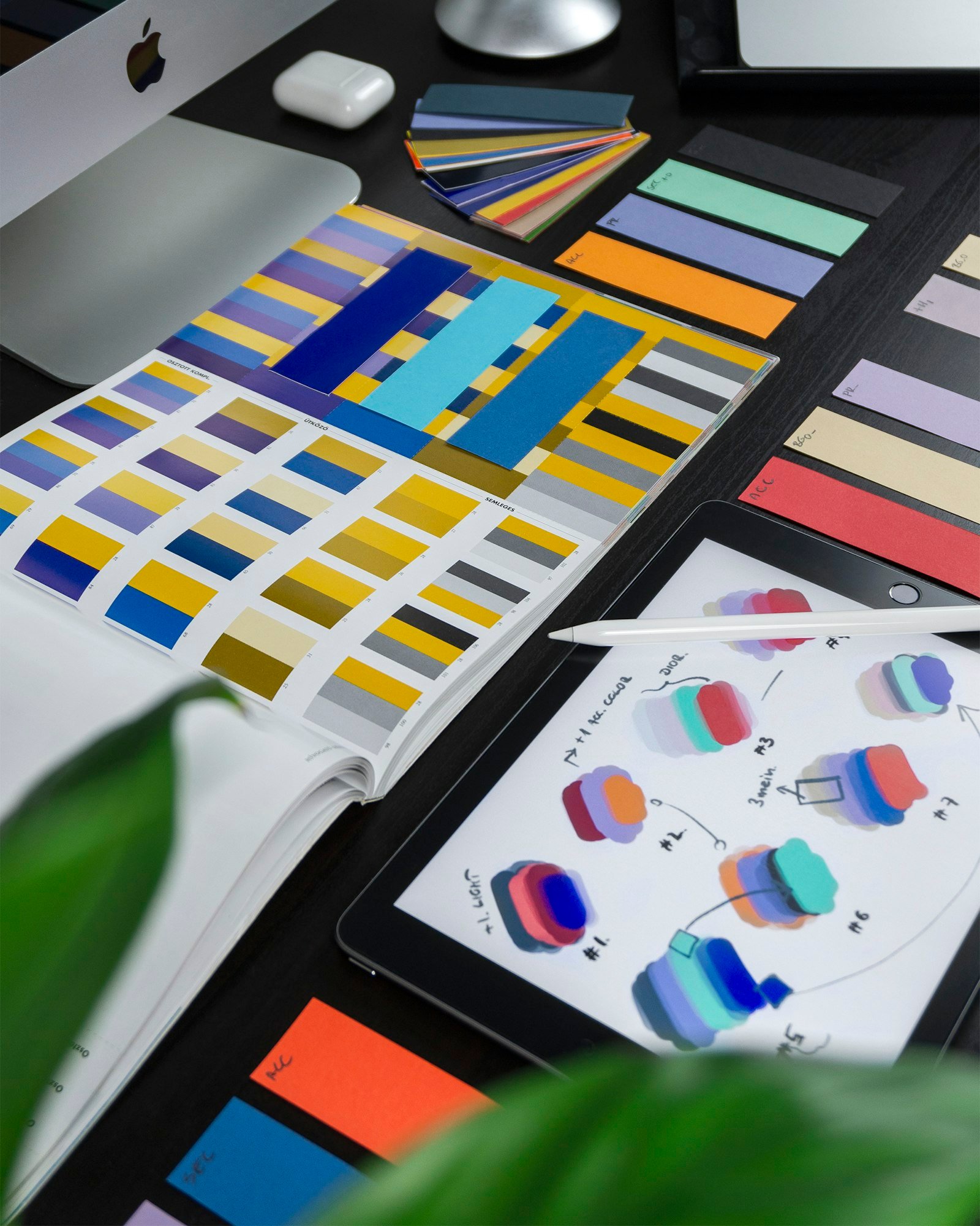 Interface design work on a desk